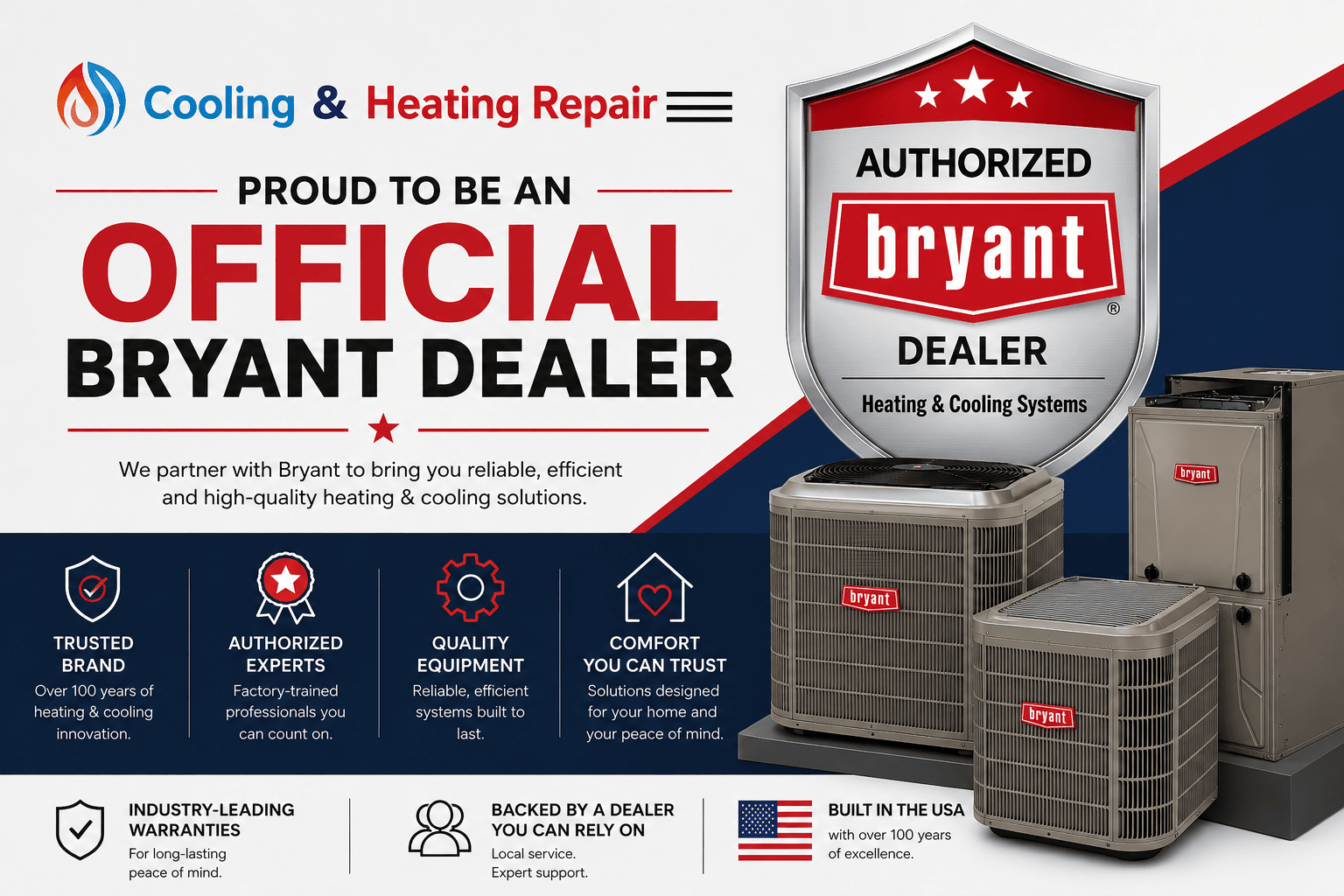Cooling & Heating Repair - Official Bryant Dealer providing Bryant air conditioners, heat pumps, furnaces, installation and repair services in Southern California.